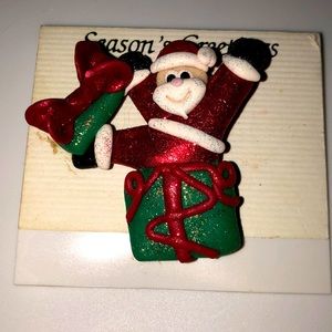Santa 🎅🏼 Christmas Box Pin🟢